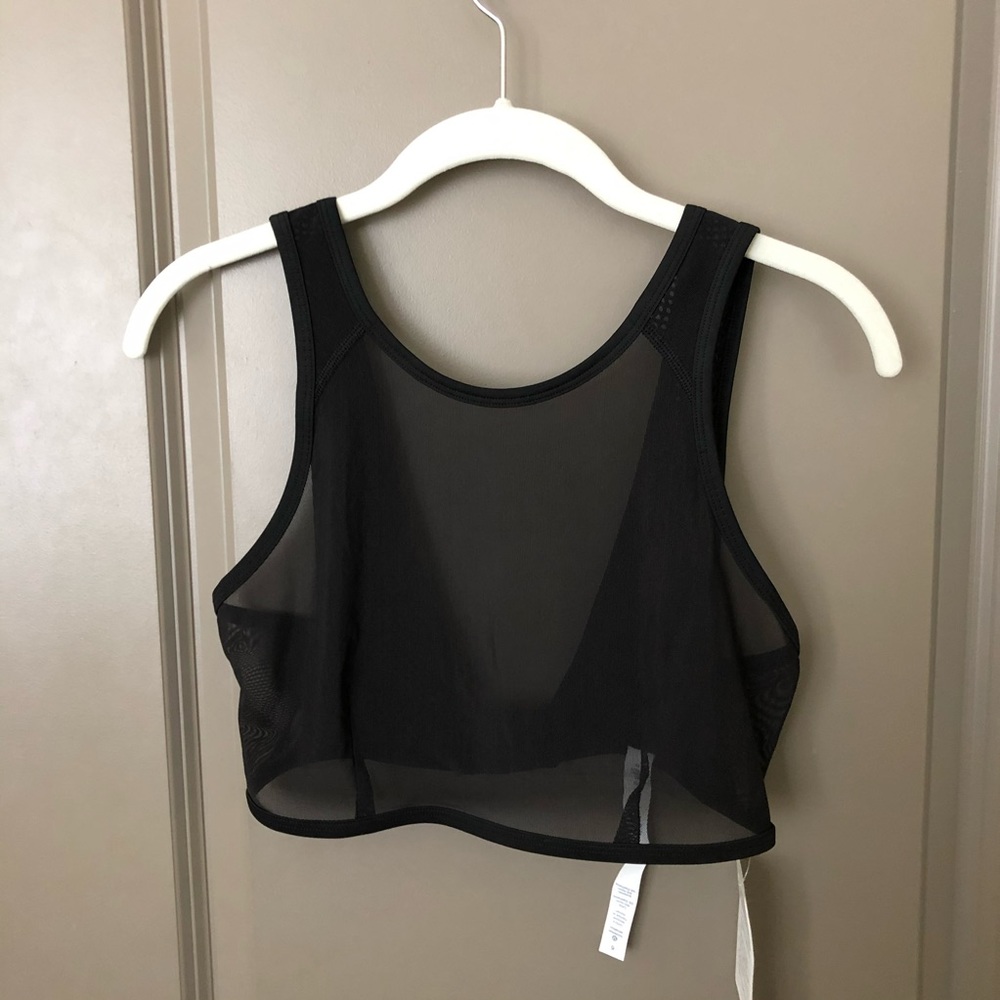 Lululemon Fit Physique Crop Top - black mesh